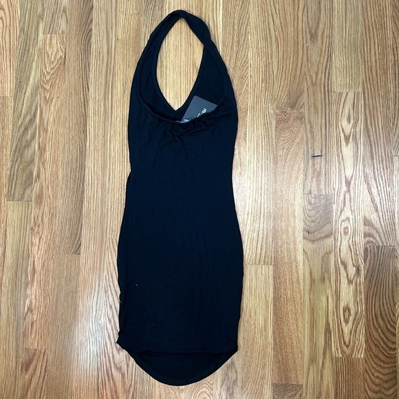 BRAND NEW PRETTY LITTLE THING BLACK HALTER MINI DRESS SIZE 2 women’s - Picture 2 of 4
